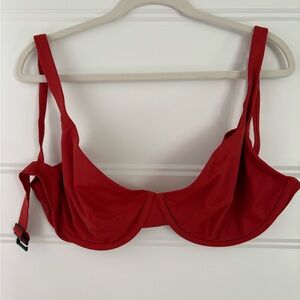CUUP Tomato Red Underwire Bathing Suit Top